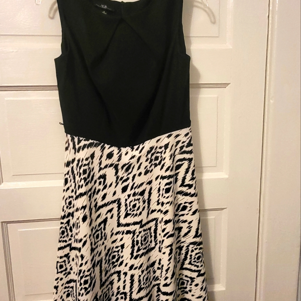 AGB Black and White Dress